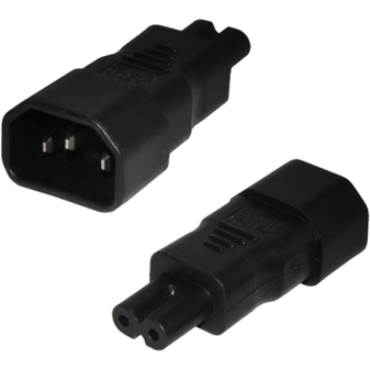 IEC-C14-C7-A - IEC Male (C14) - IEC Female (C7) Adaptor 