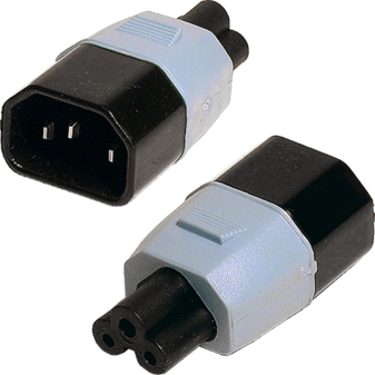 IEC-C14-C5-A - IEC Male (C14) - IEC Female (C5) Adaptor 